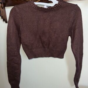Garage Deep Brown Knit Sweater